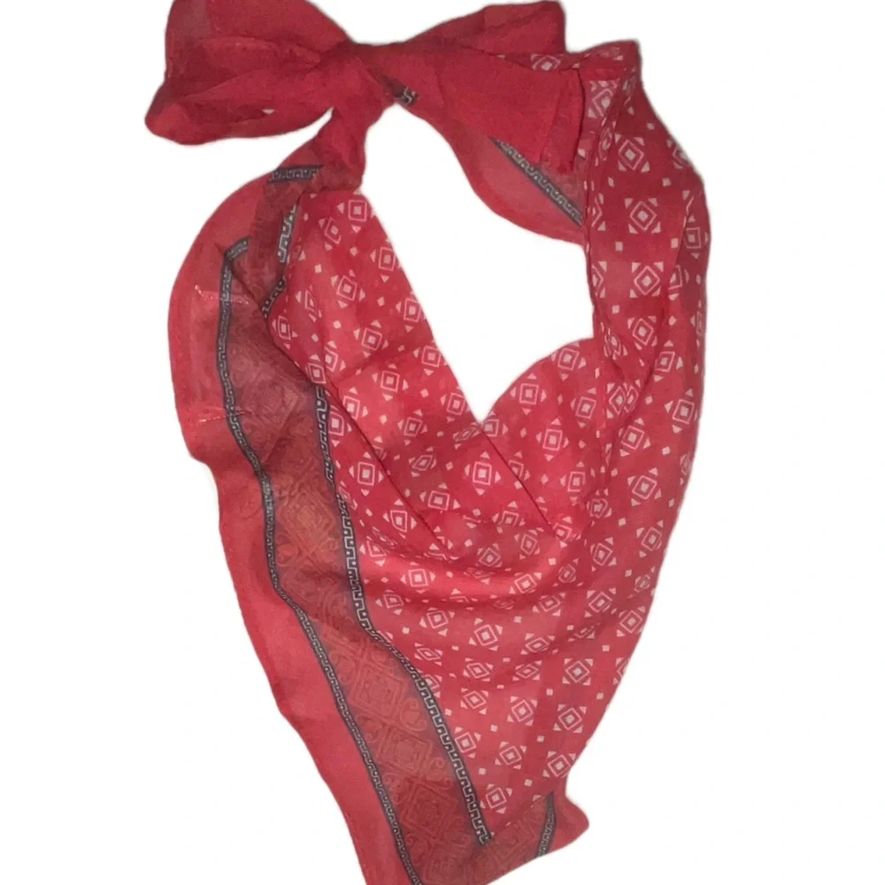 Free People Bridgette Bandana - Classic Red NWT - Picture 4 of 5